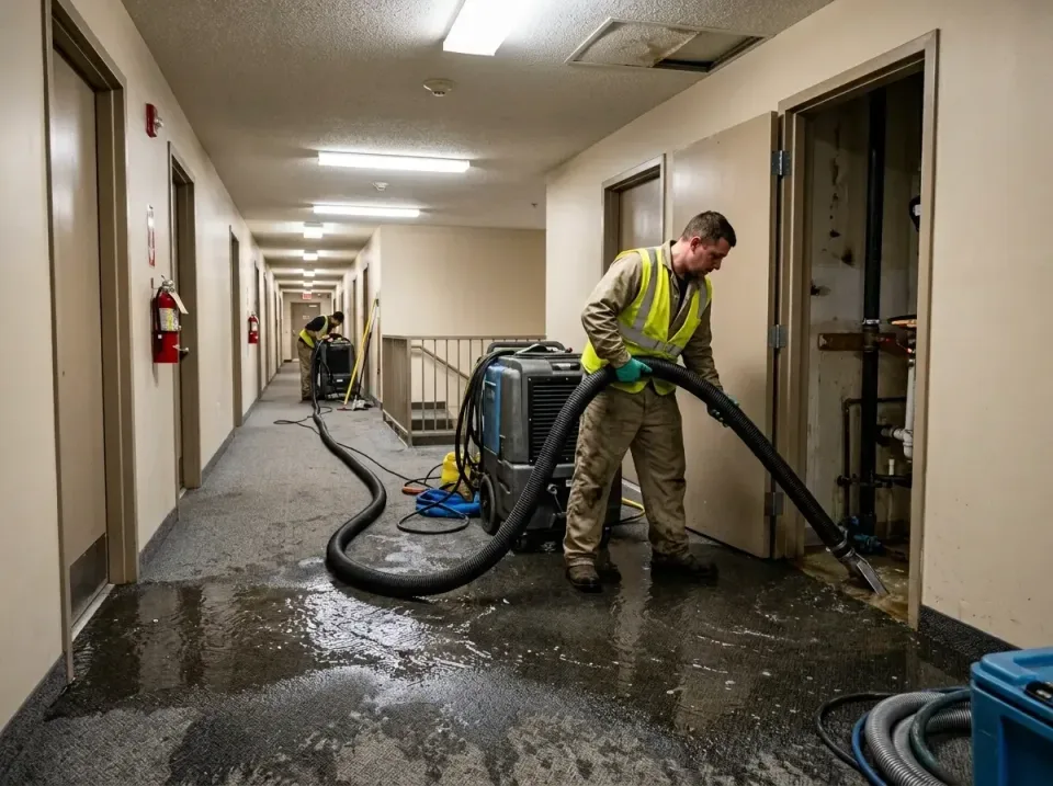 multi-unit-apartment-hallway-f-005 — frequently asked questions, Emergency Burst Pipe Water Extraction & Removal in Cass Cit…